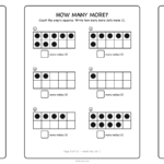 Three ten frame worksheets from the free VerbNow set side by side: a count-and-write page, a make-ten page, and a double ten frame page