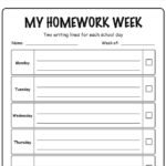 Three homework planner printables side by side: a daily planner, a weekly Monday to Friday planner and a middle school planner with priority and time columns