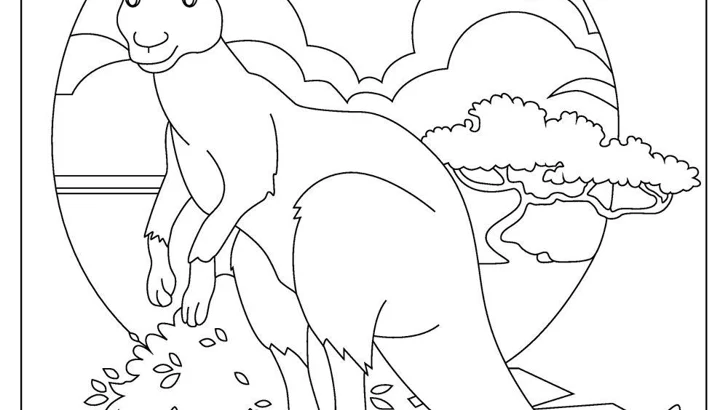 22 Free Kangaroo Coloring Pages (Mother & Joey, PDF) Kangaroo coloring pages: mother kangaroos with joeys in the pouch, kangaroos hopping across the outback, and detailed zentangle-pattern designs, free printable line art