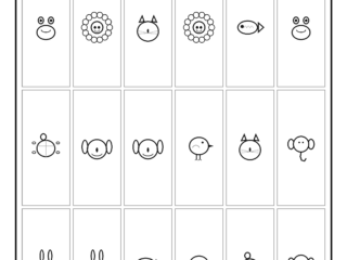 Free printable animal matching game cards, 9 pairs to cut apart