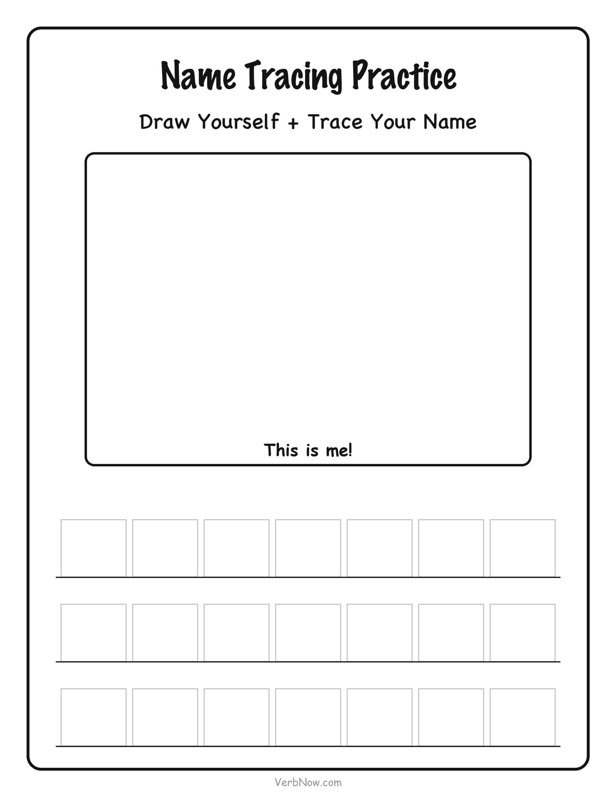 Name Tracing &mdash; Draw Yourself and Write