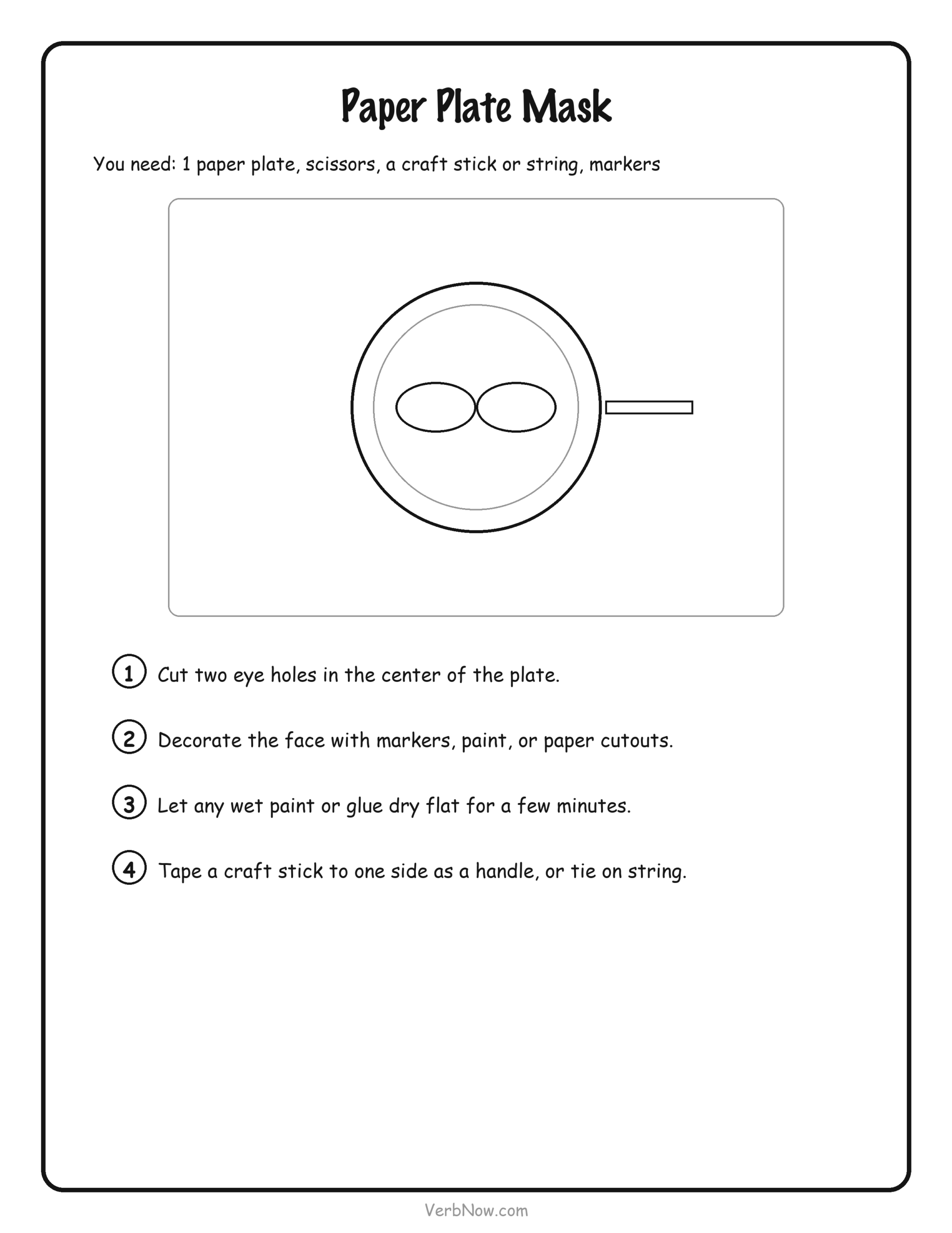 Paper Plate Mask