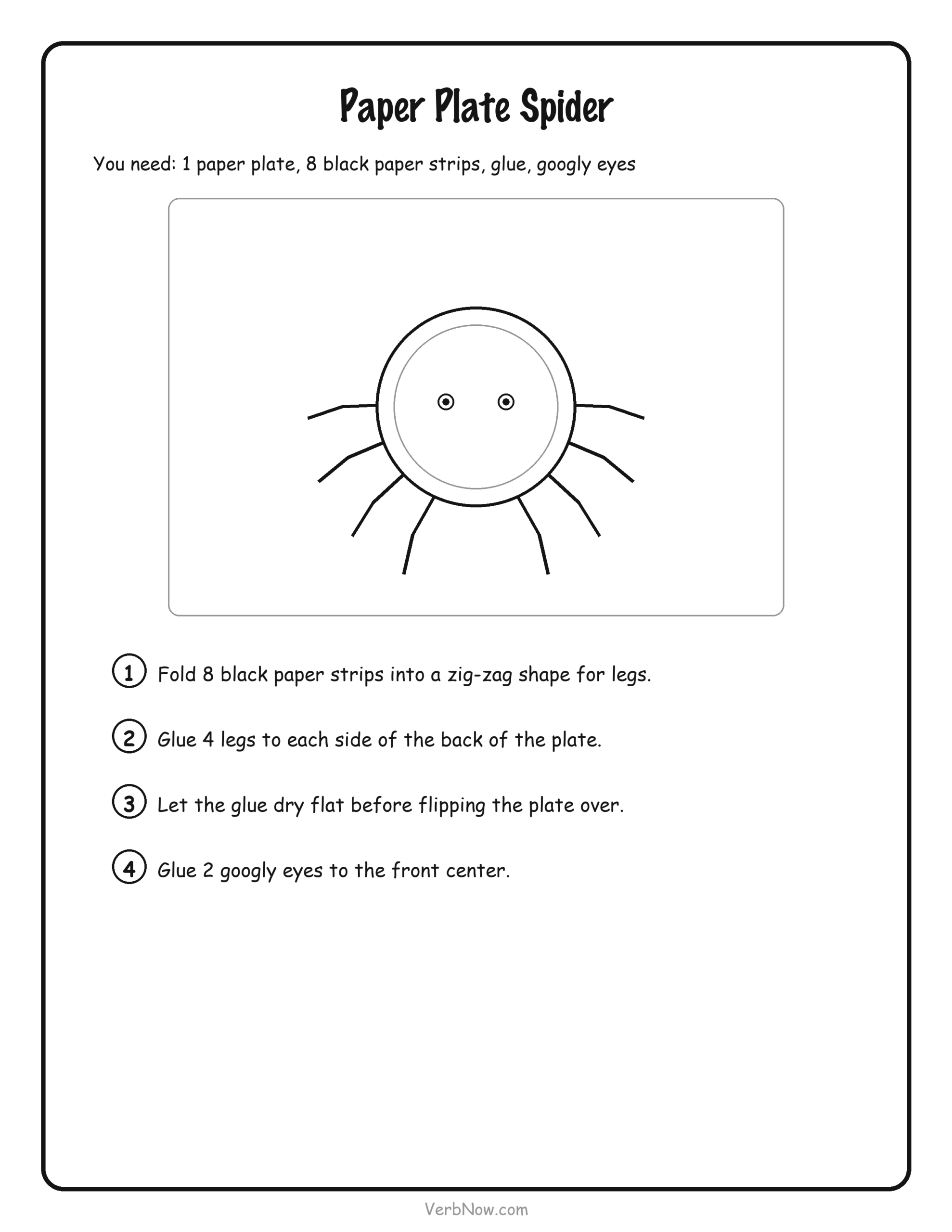 Paper Plate Spider