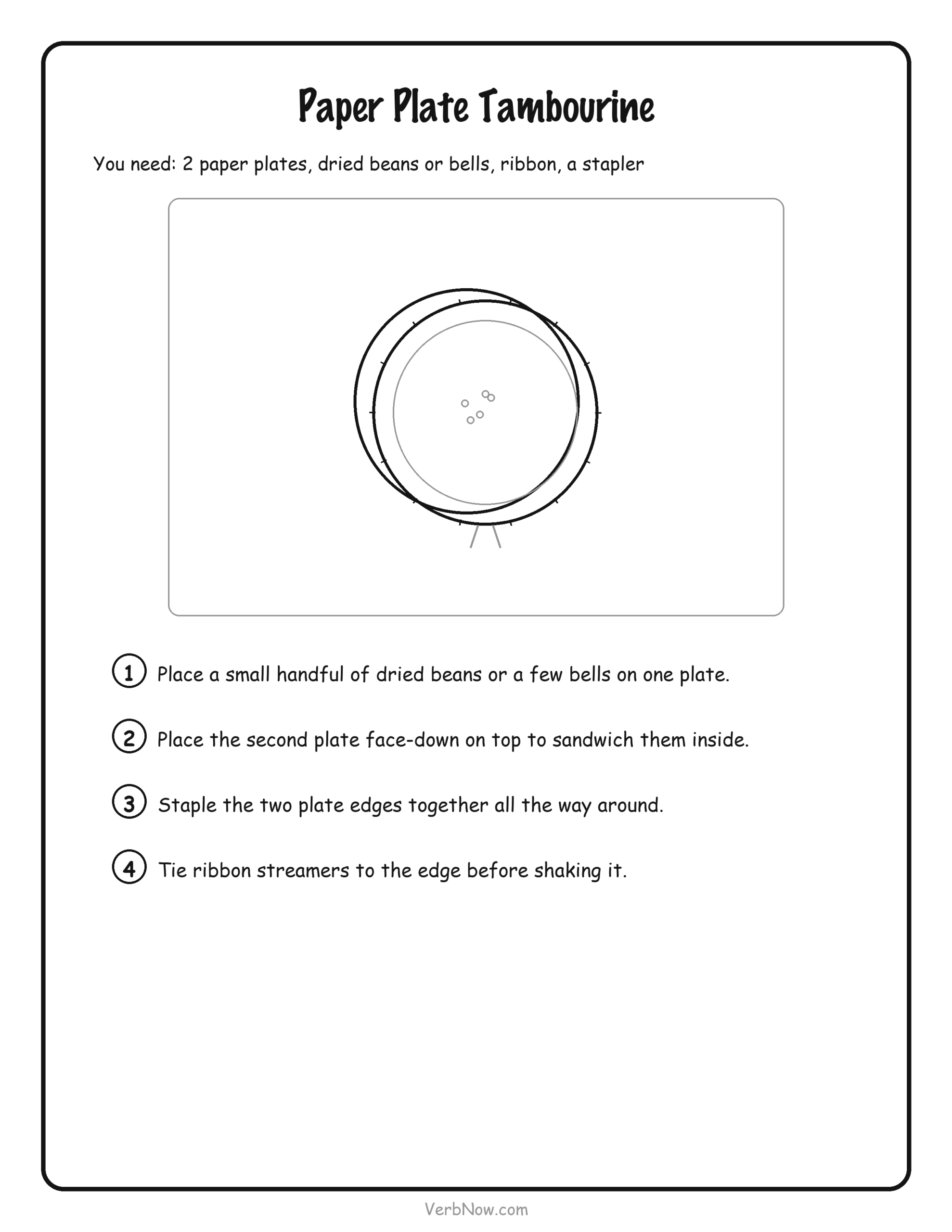 Paper Plate Tambourine