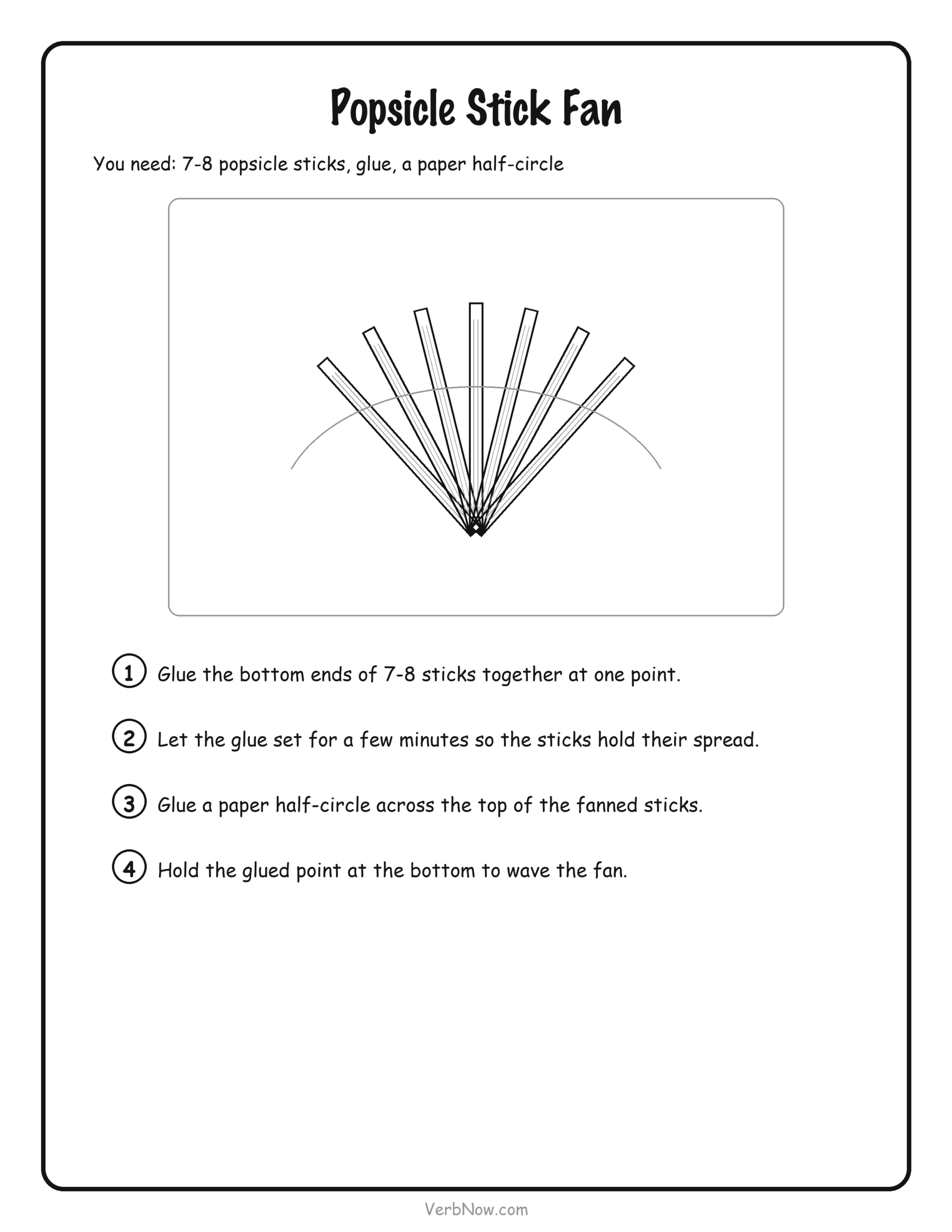 Popsicle Stick Fan
