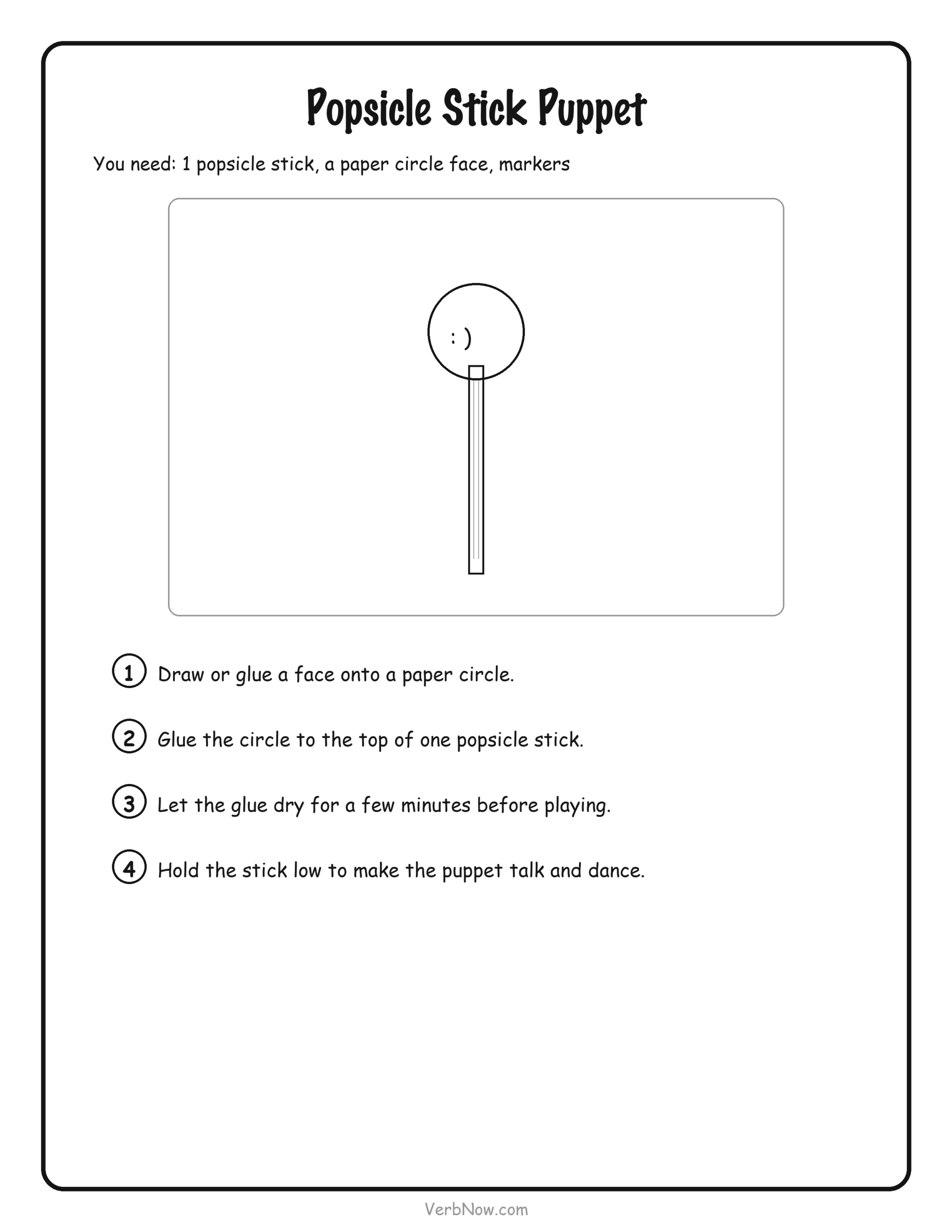 Popsicle Stick Puppet