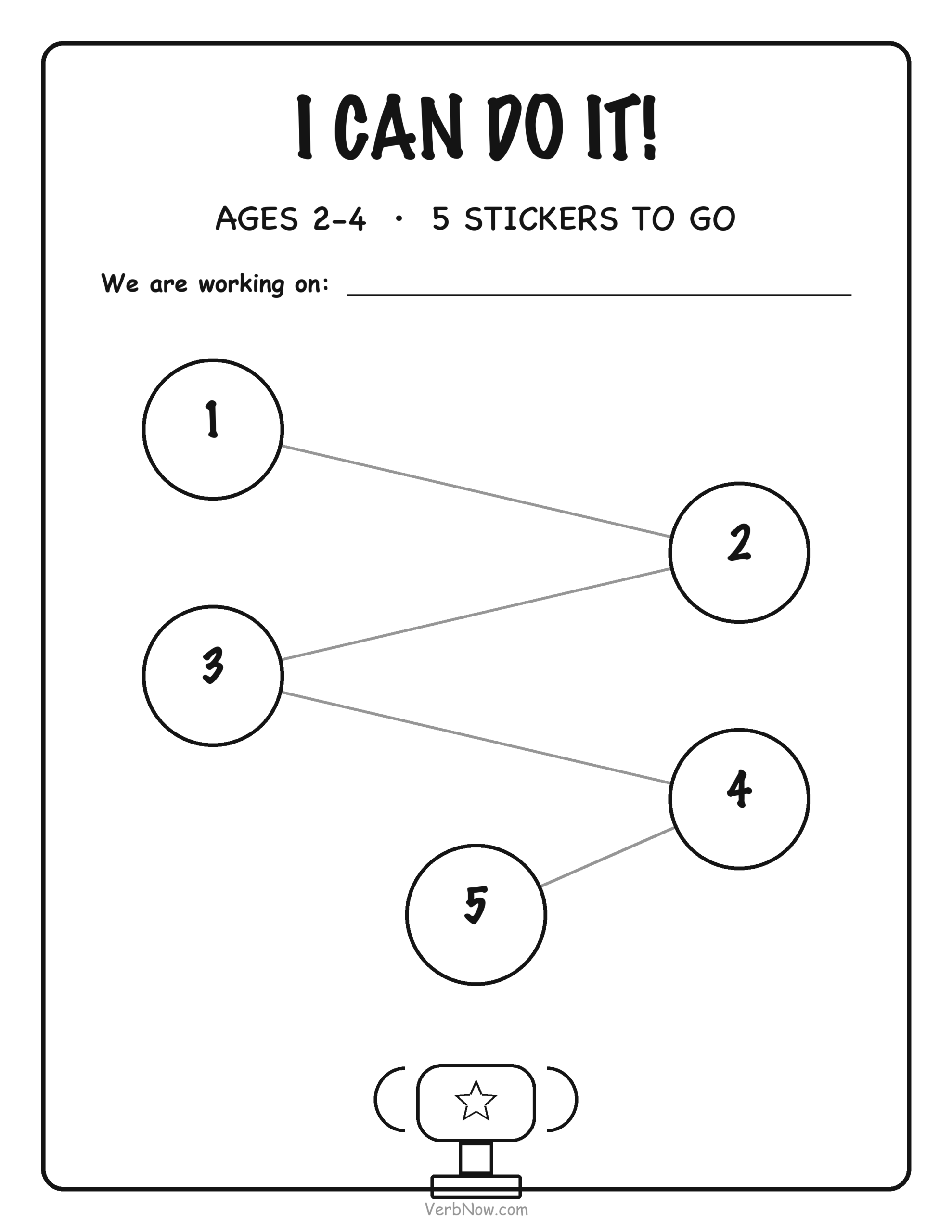 8 Free Printable Reward Charts (Sticker Charts, Punch Cards & Coupons) Toddler reward chart, five steps to a trophy