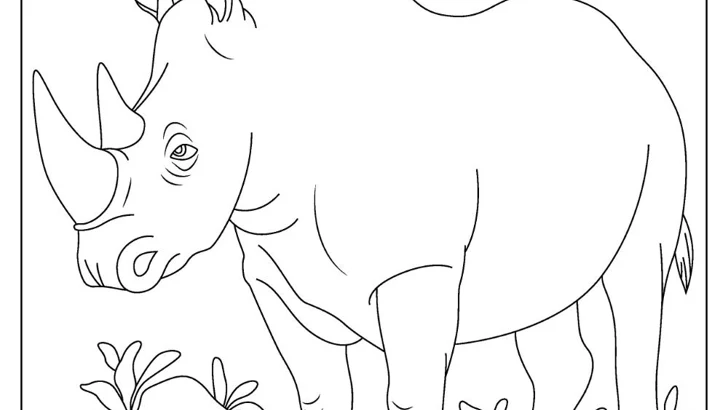 22 Free Rhinoceros Coloring Pages (PDF) Rhinoceros coloring pages: solo rhinos in savanna and mountain scenes, mother-and-calf pairs, and rhinos set against decorative pagoda and medallion backdrops, free printable line art