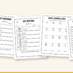 Preview of the free routine chart pack: toddler morning chart, bedtime chart, visual schedule cards and weekly chart